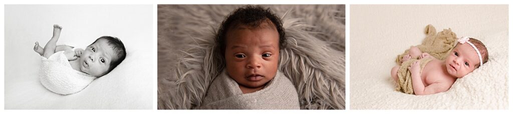 awake baby during newborn session